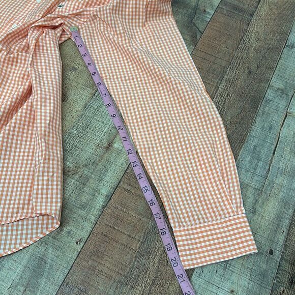 Lacoste Long Sleeve Shirt Orange Button Up Light Weight Men’s Size 42 - Picture 6 of 6